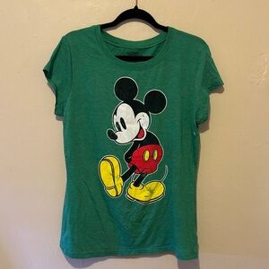 Kids Green Mickey Mouse Short Sleeve Tee